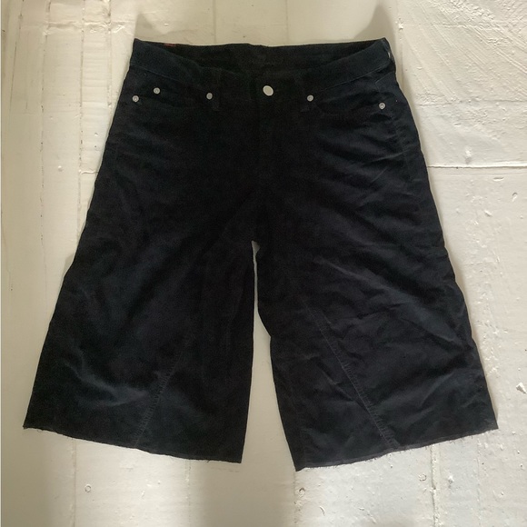 7 seven for all mankind y2k corduroy jeans cropped gaucho for fall size 29 - Picture 2 of 8